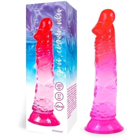 Дилдо двухцветный Erowoman, 18 см